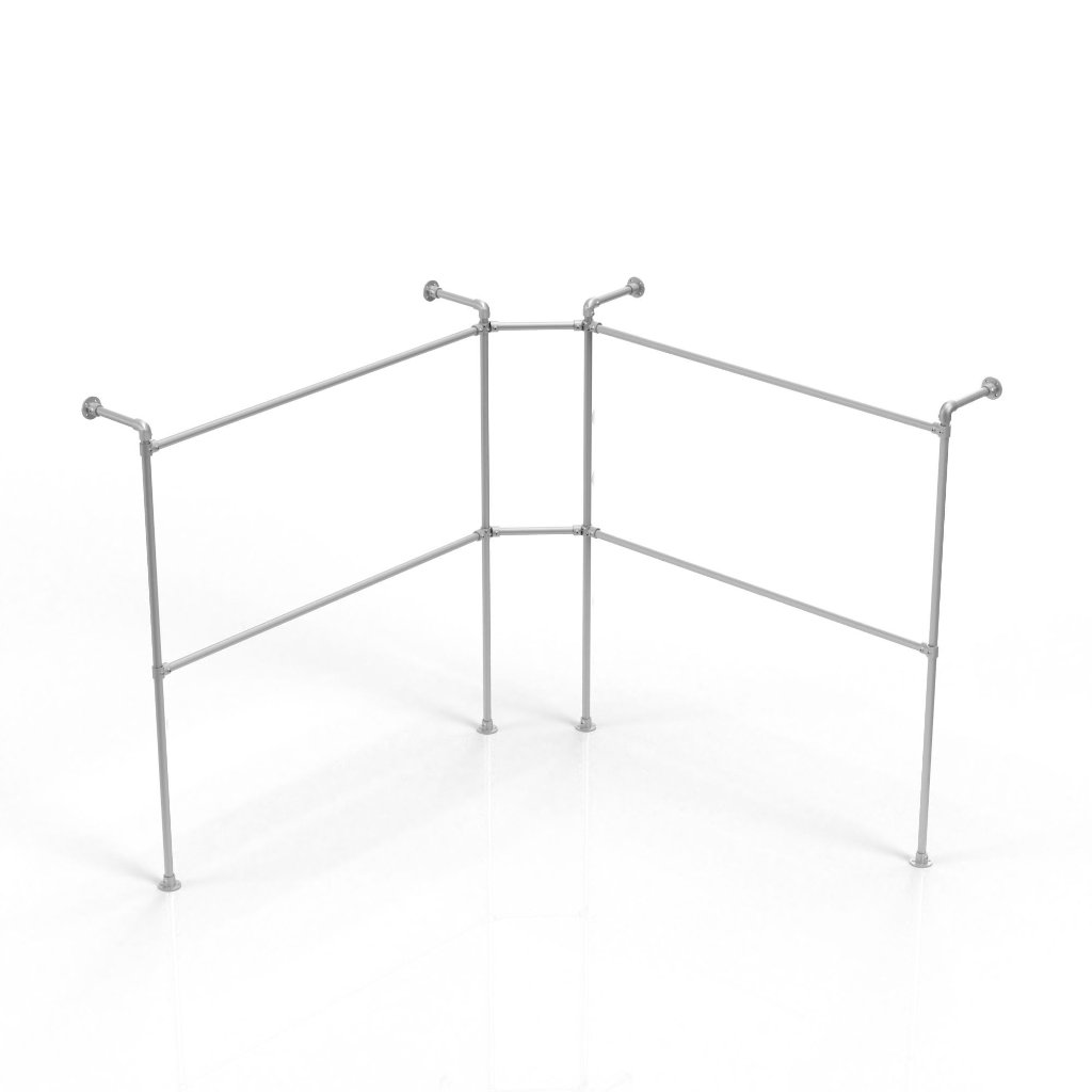 Corner Clothing Rack — Double Tier - alternate view