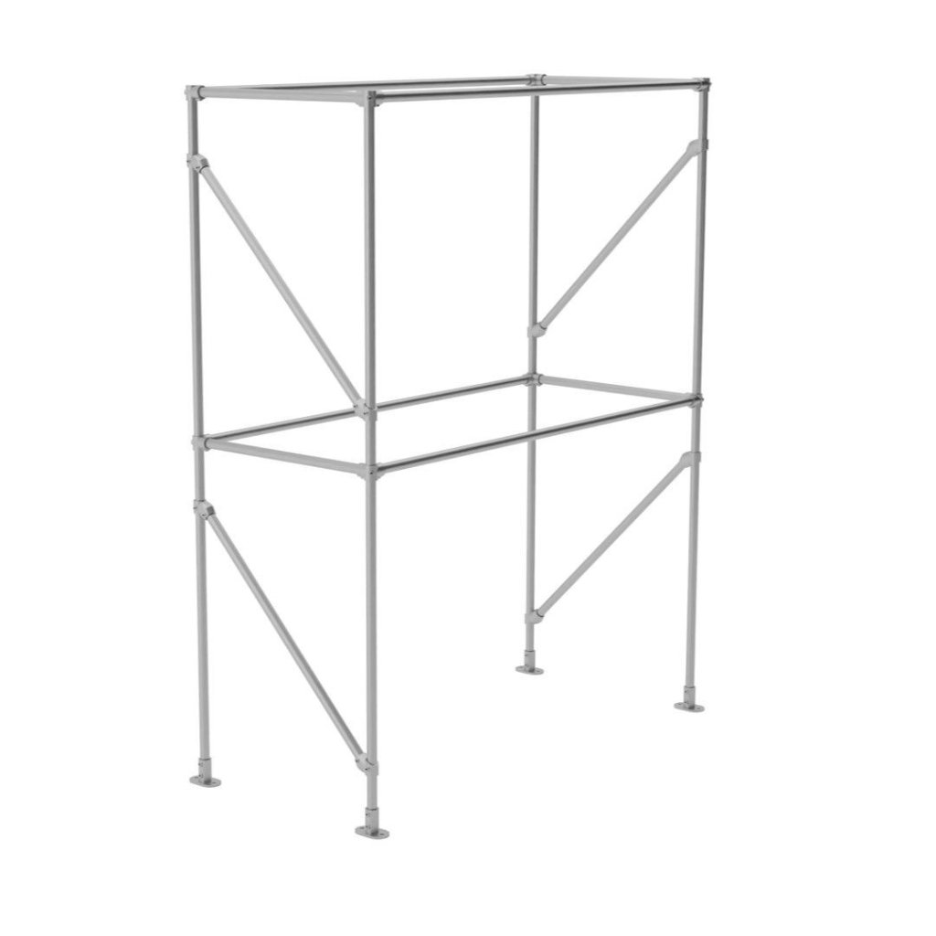 Warehouse Clothing Rack — Double Tier - alternate view