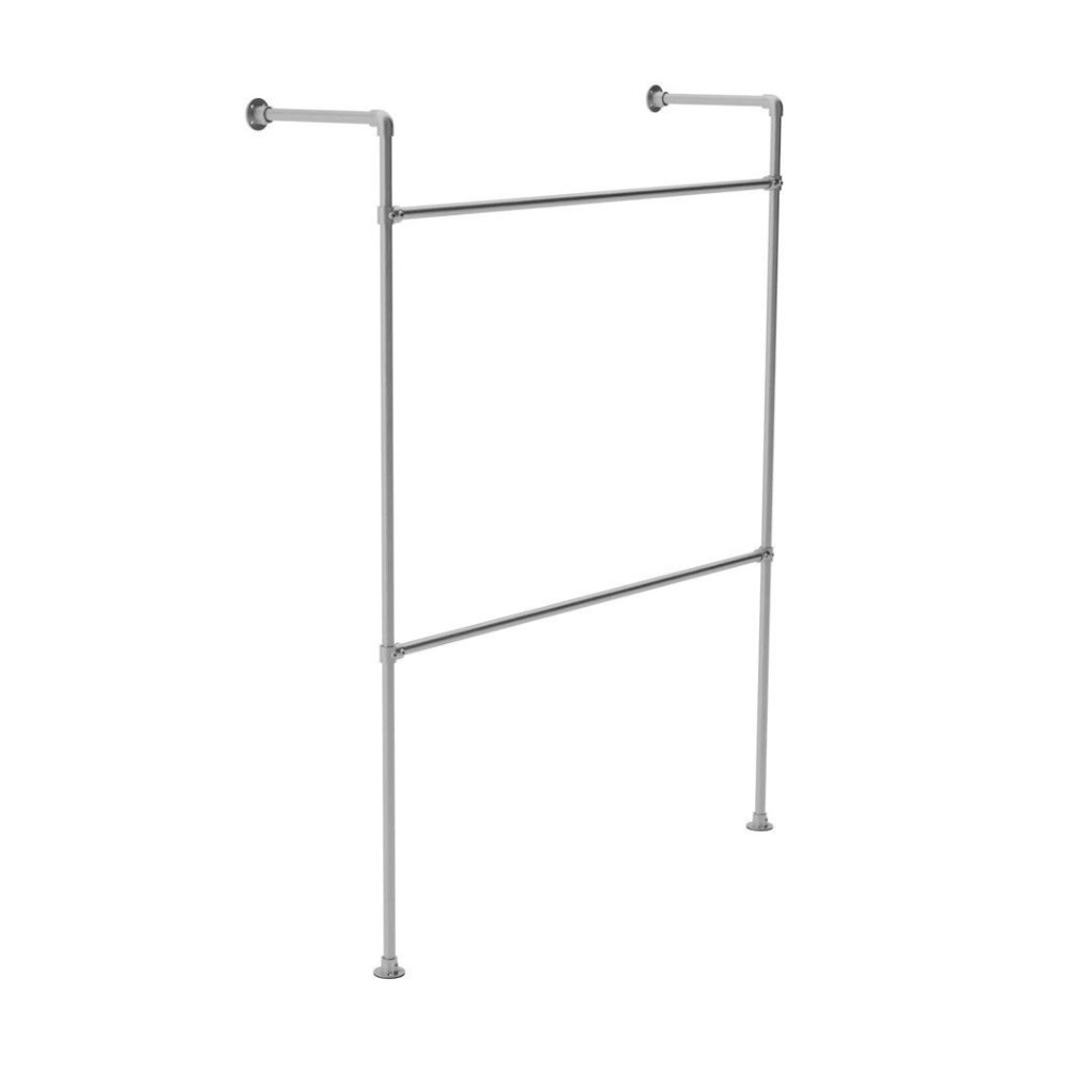 Wall Mounted Clothing Rack — Double Tier - alternate view