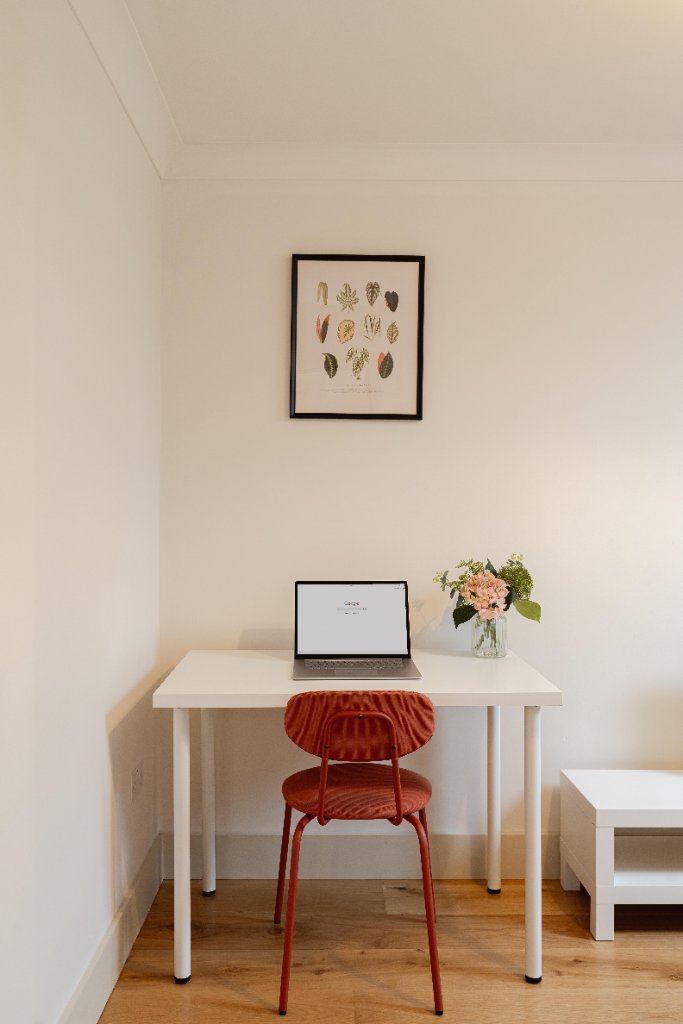 Work desk setup in Livingo serviced apartment