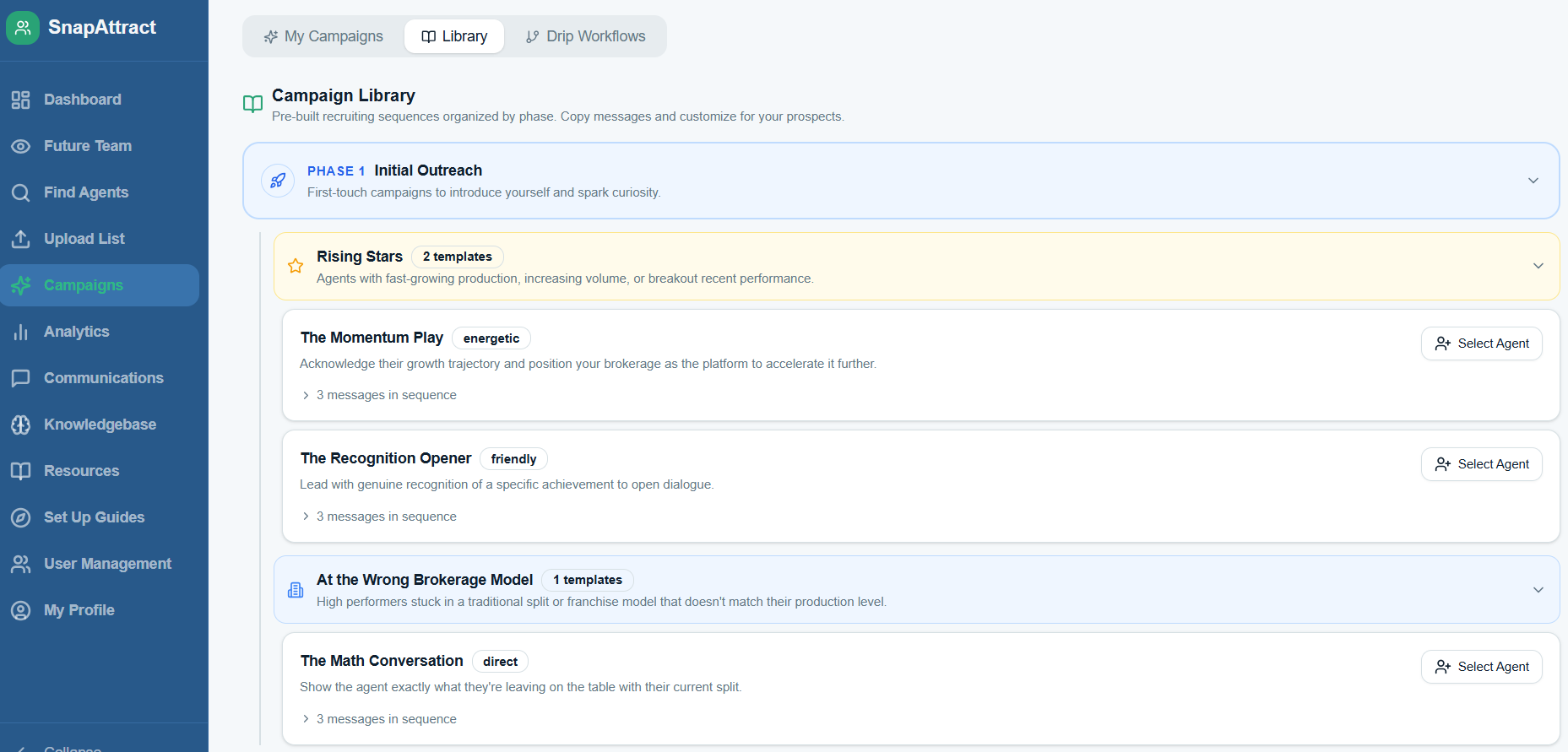 SnapAttract Campaign Library screenshot