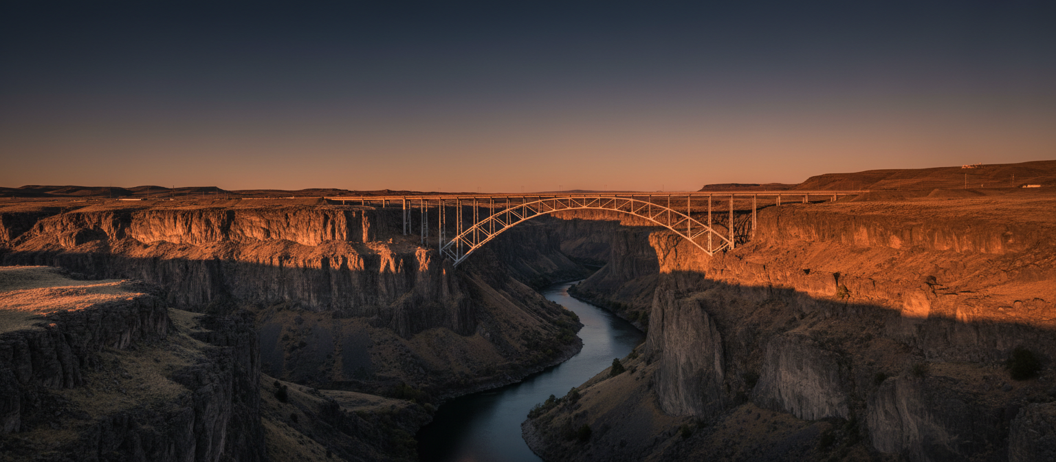 Snake River Canyon at golden hour