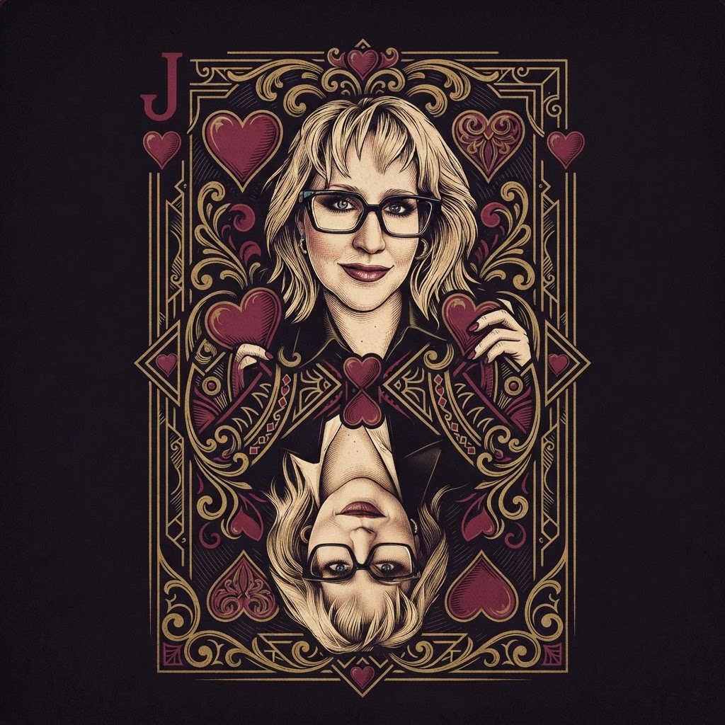 JAK Schuhart as the Jack of Hearts — vintage card illustration
