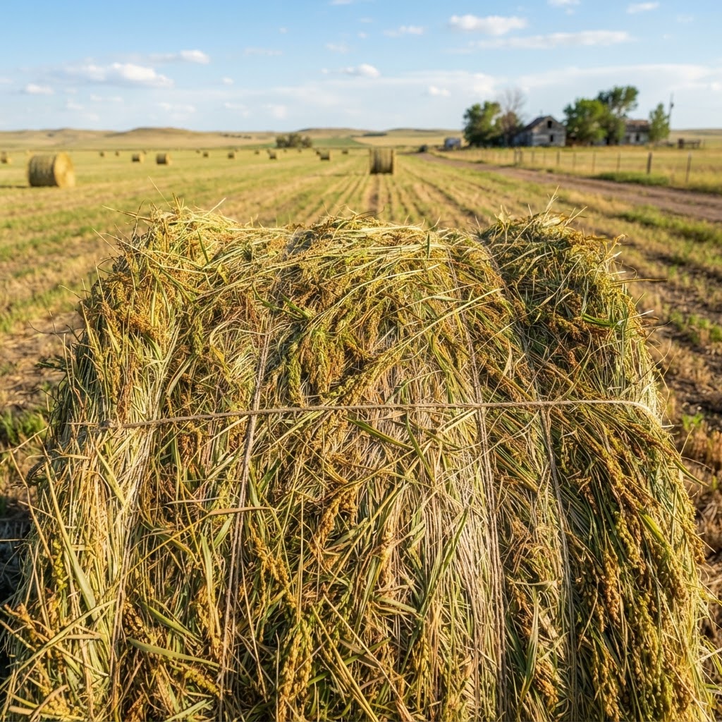 Close-up texture of Millet Hay