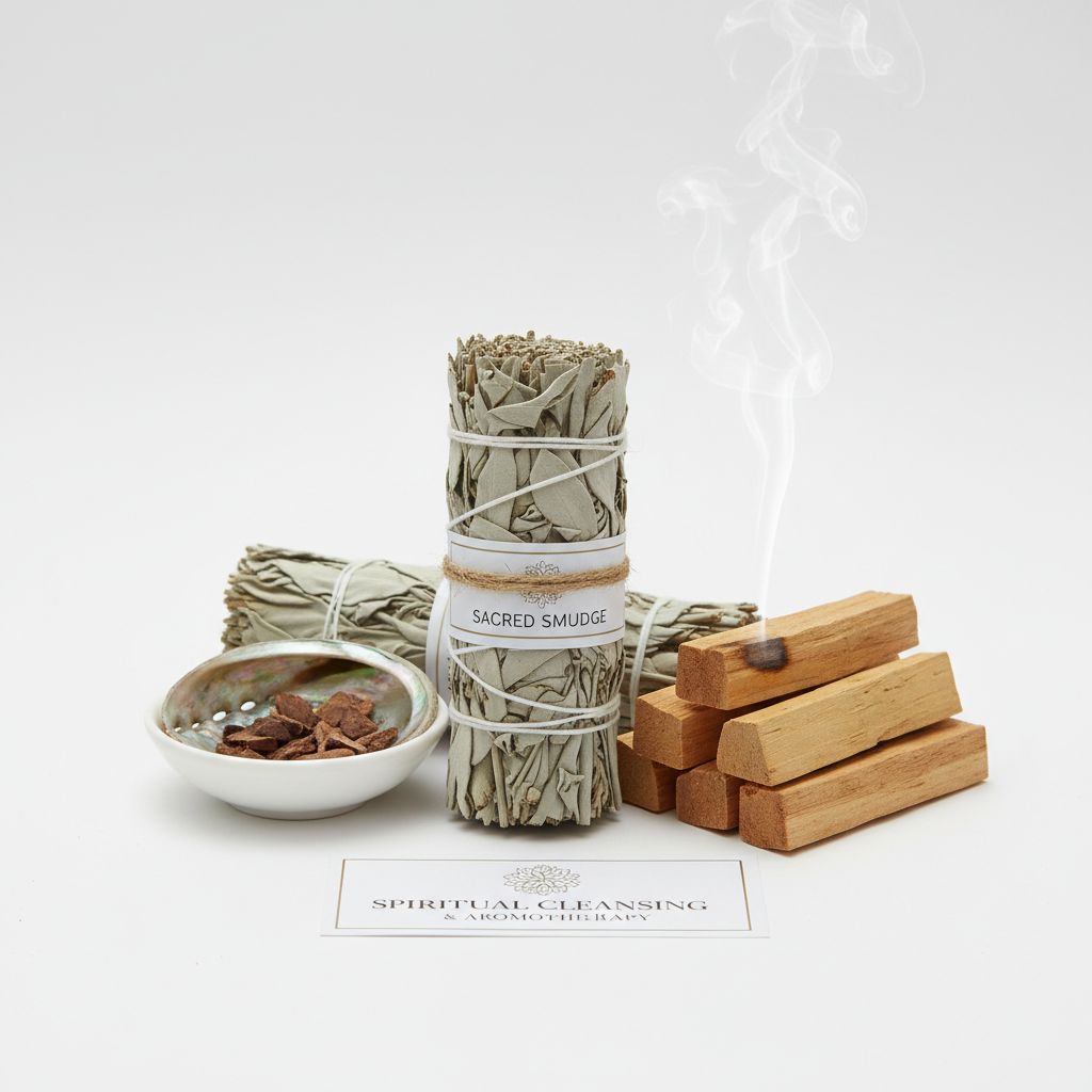 White Sage & Palo Santo Smudge Kit — 9 Piece Bundle
