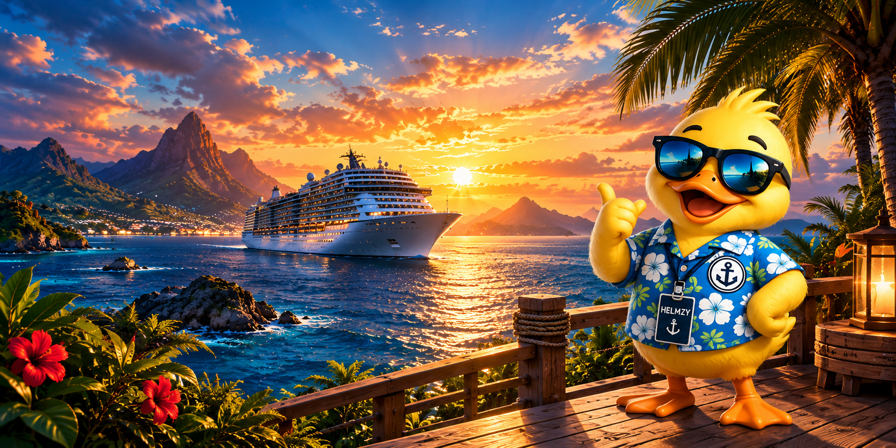Helmzy at sunset