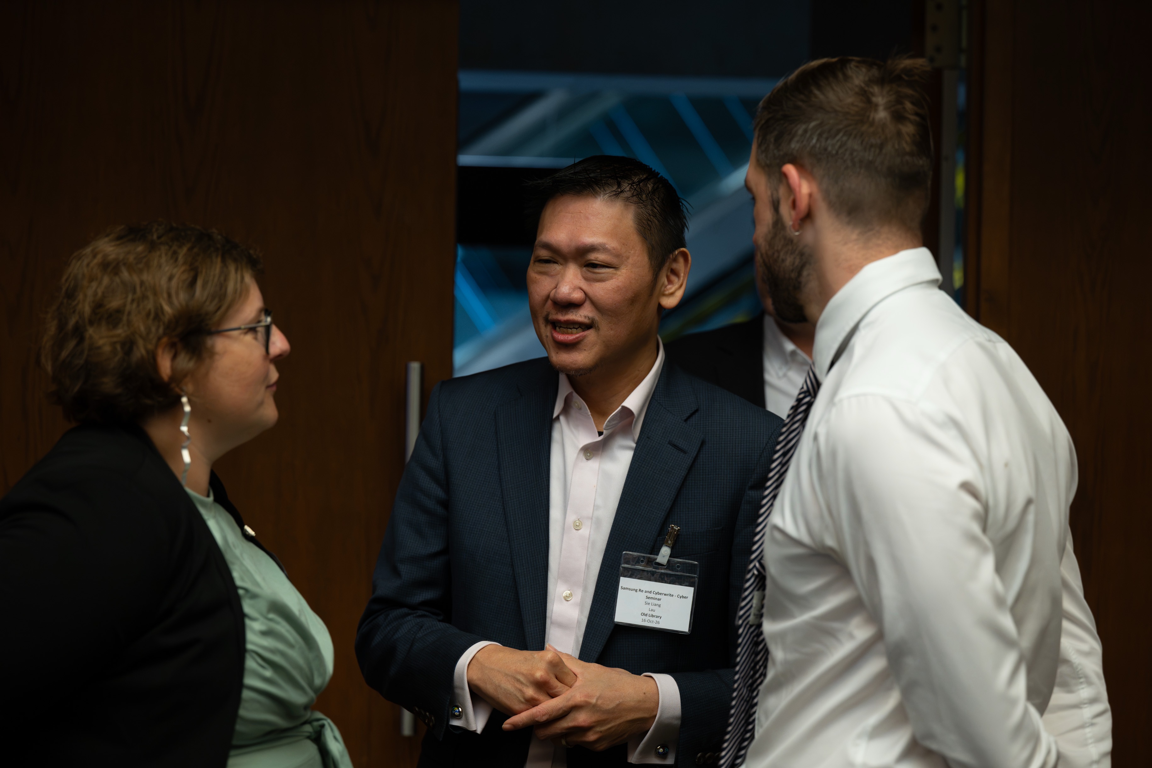 Conversation during the networking break.