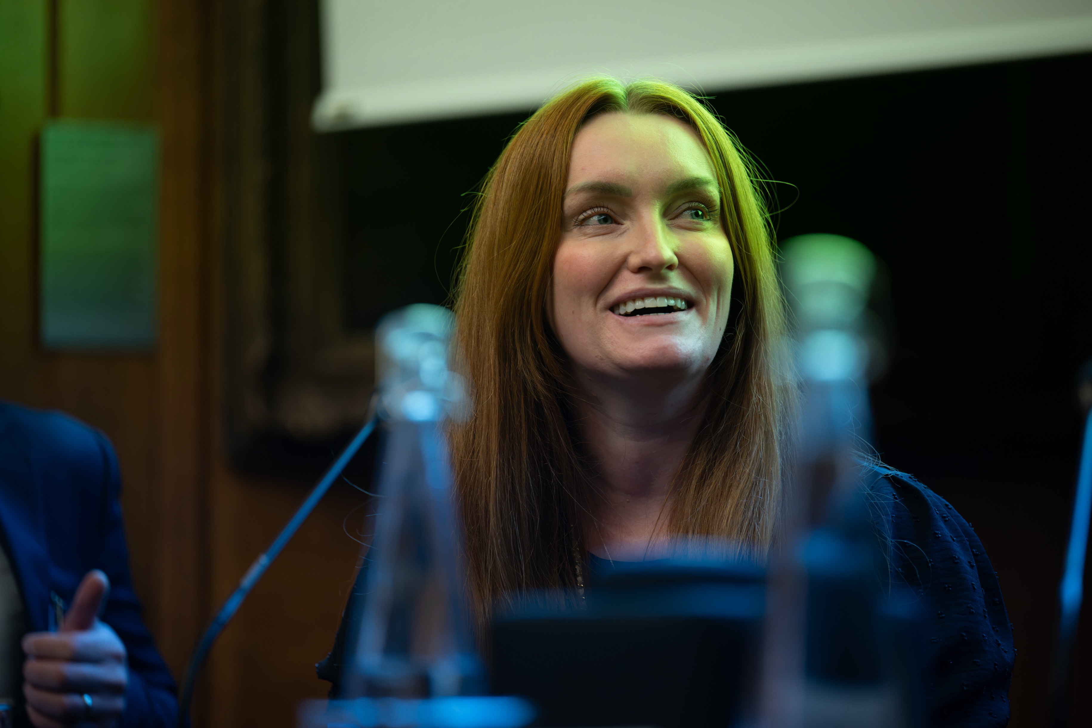 A panellist during the catastrophe modeling panel.