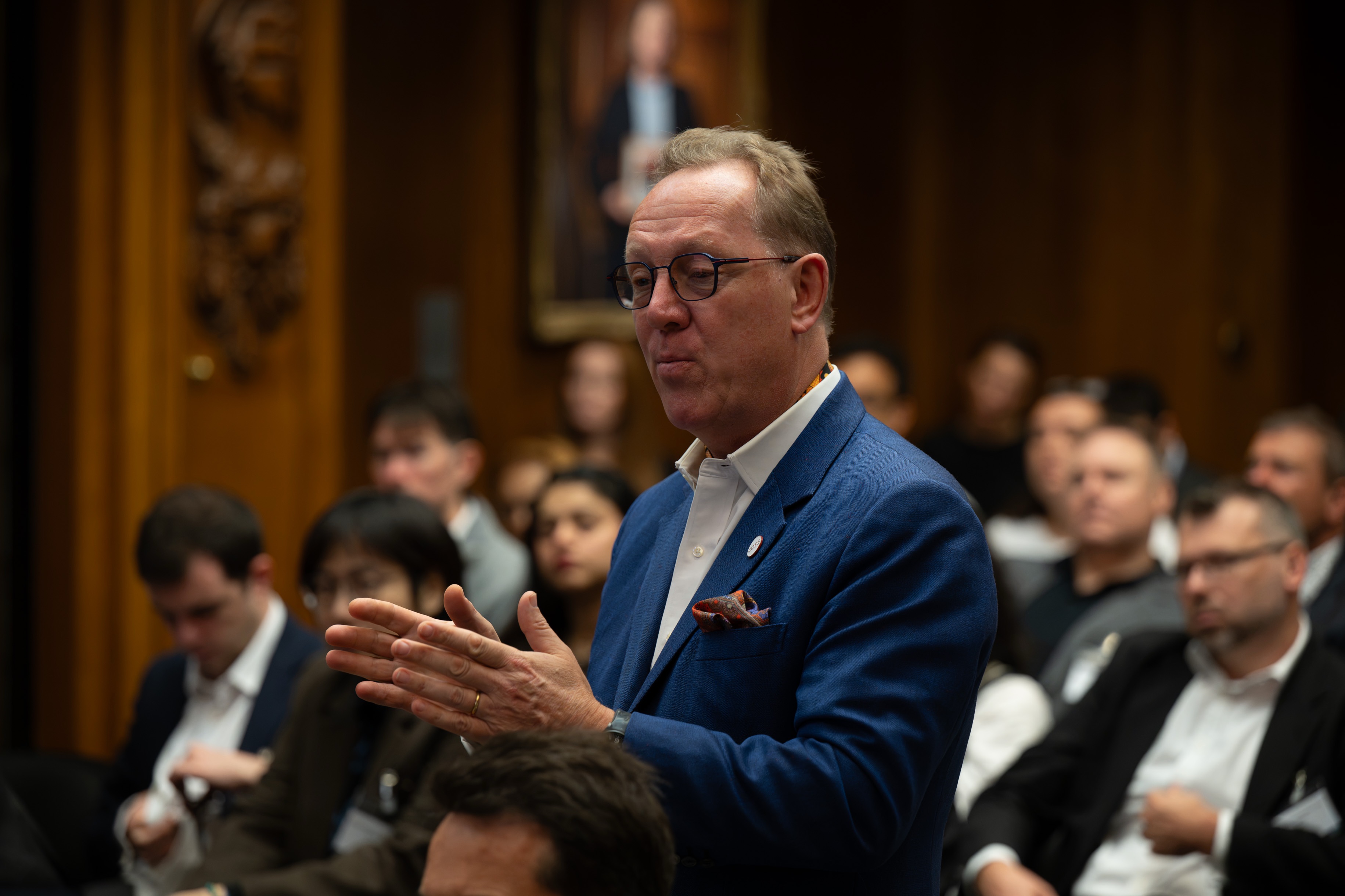 A question from the floor.