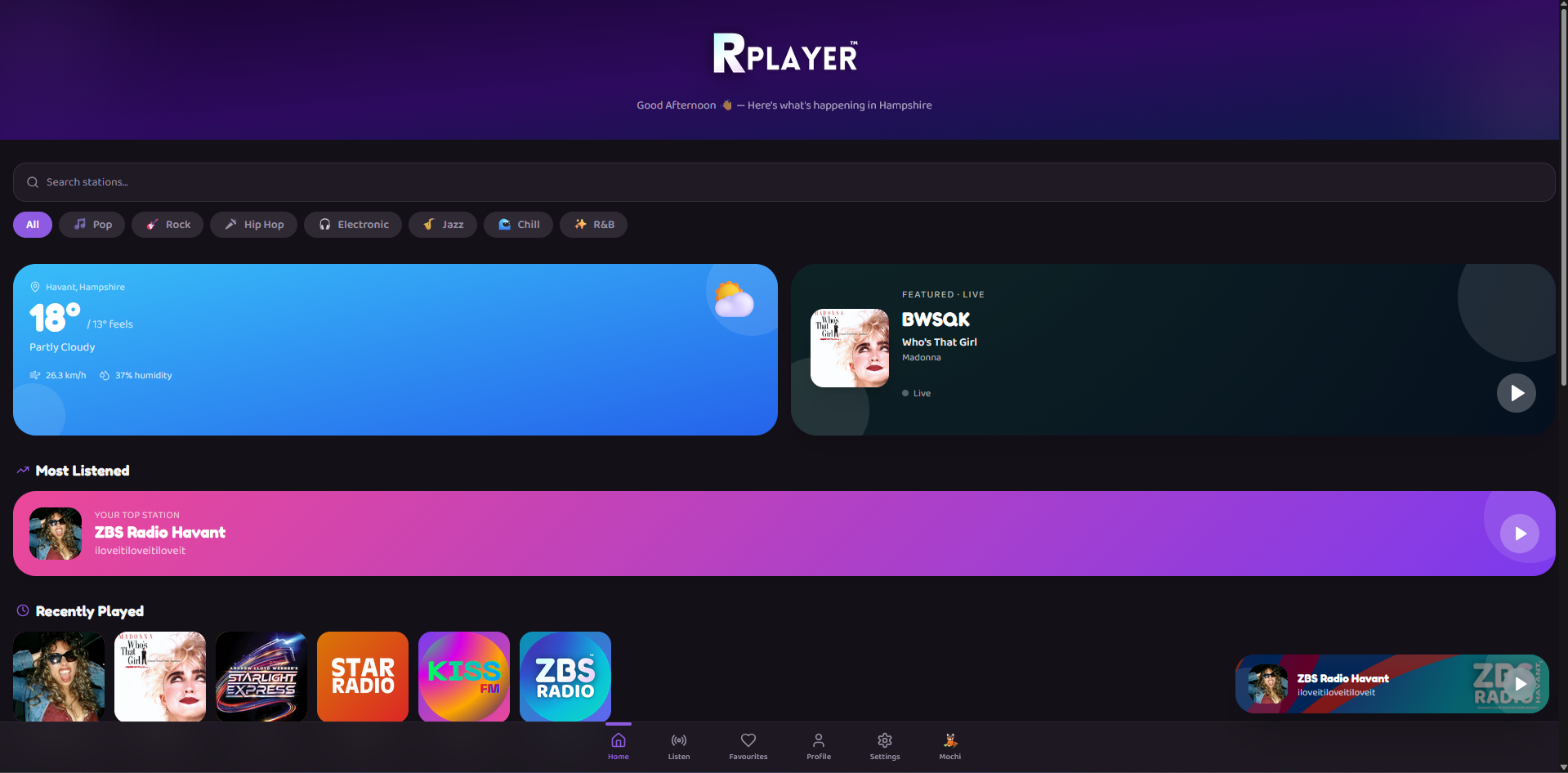 R-Player Template template preview
