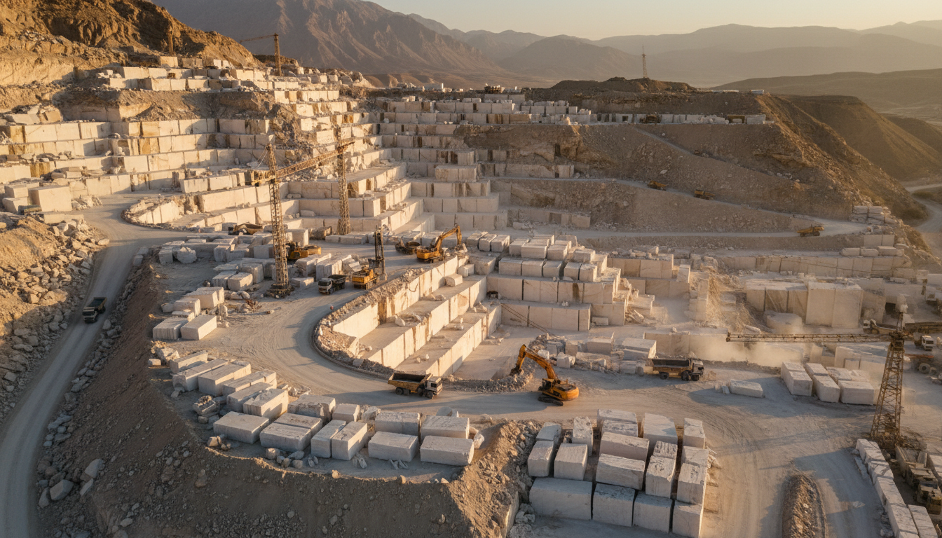 Marble quarry operations