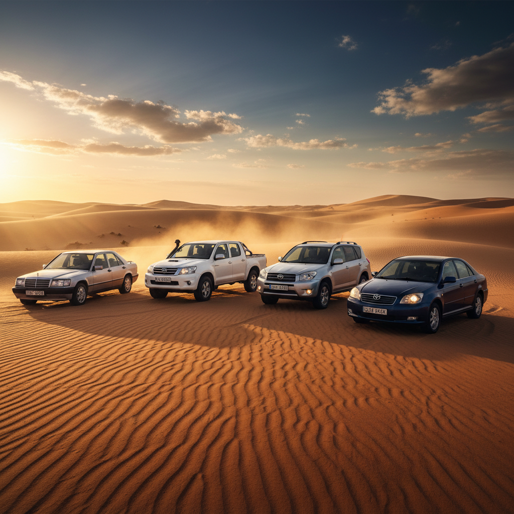 Véhicule de luxe dans le désert mauritanien