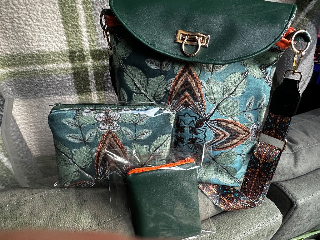 Teal Butterfly Bag Set