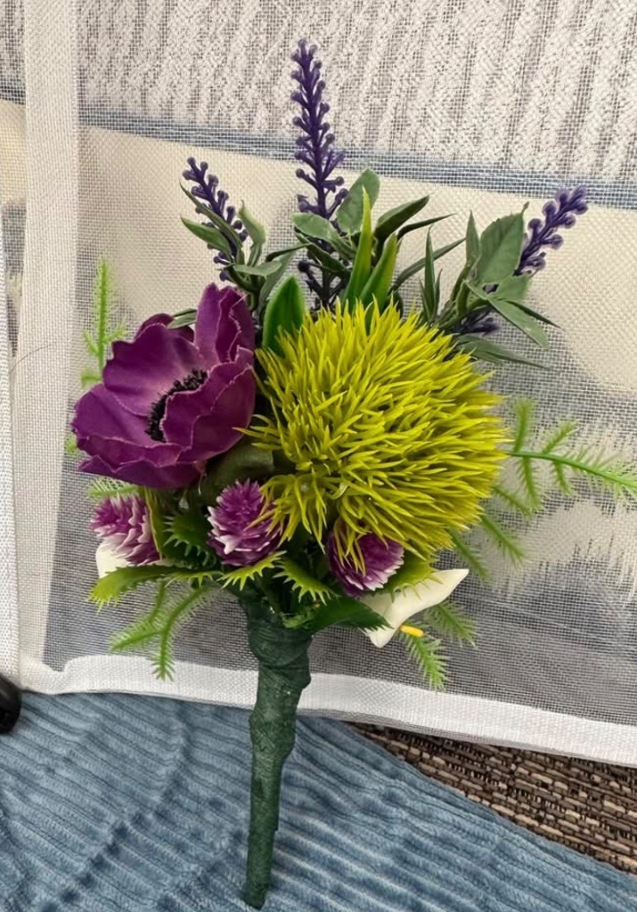 Artisan Purple & Lime Botanical Posy