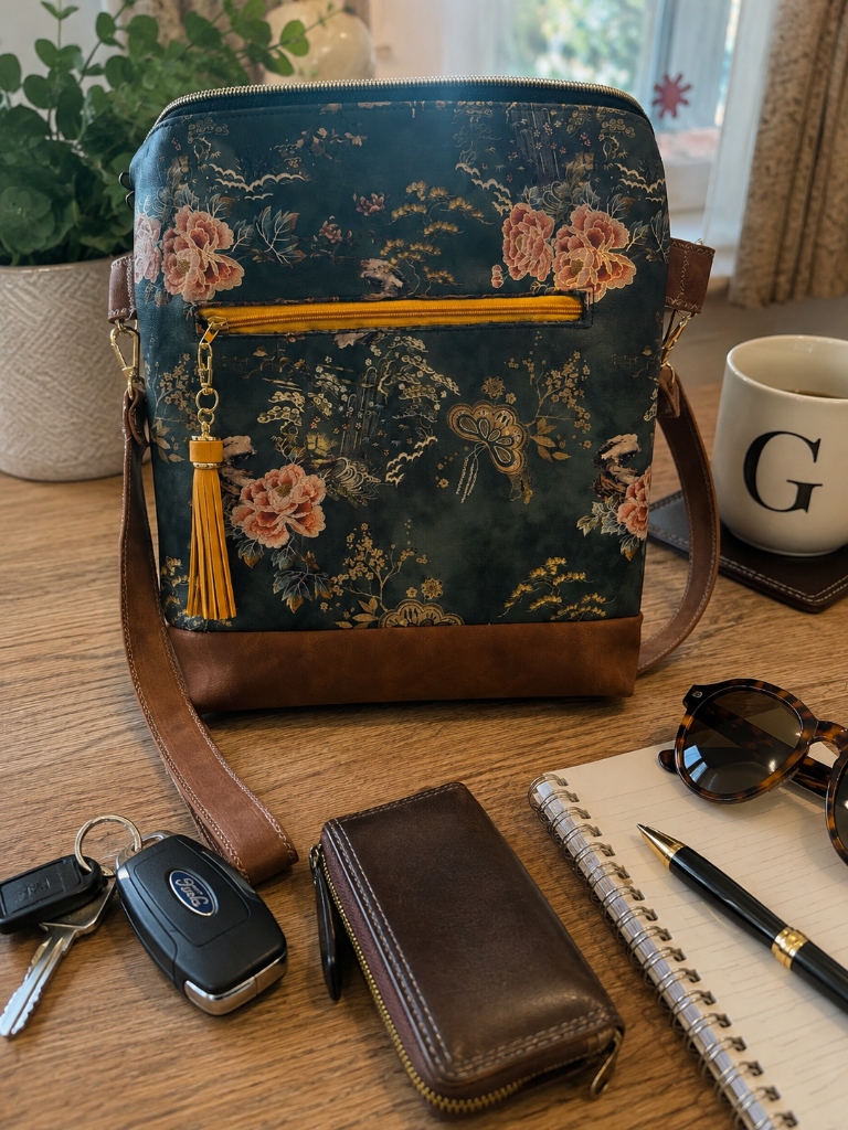 Botanical Peony Shoulder Bag