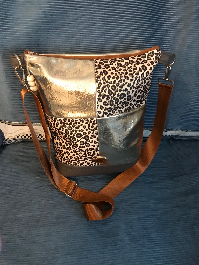 Leopard & Gold Patchwork Bag