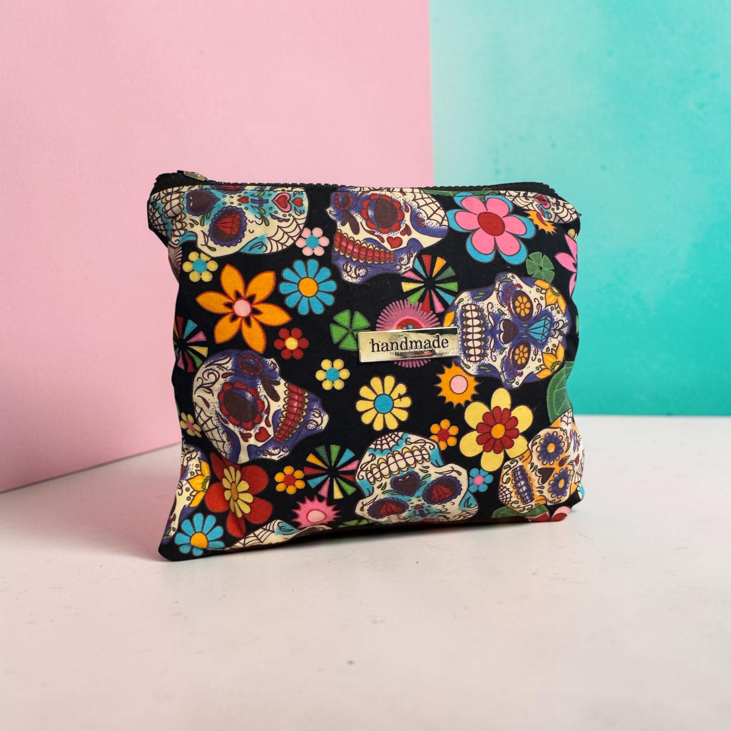 Day of the Dead Sugar Skull Zip Pouch