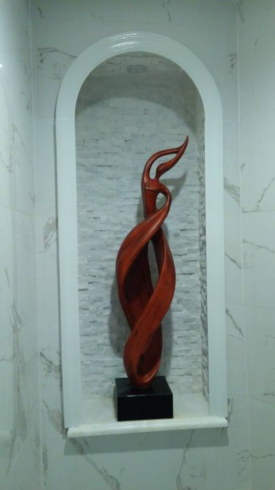 Decorative niche — texture & finish