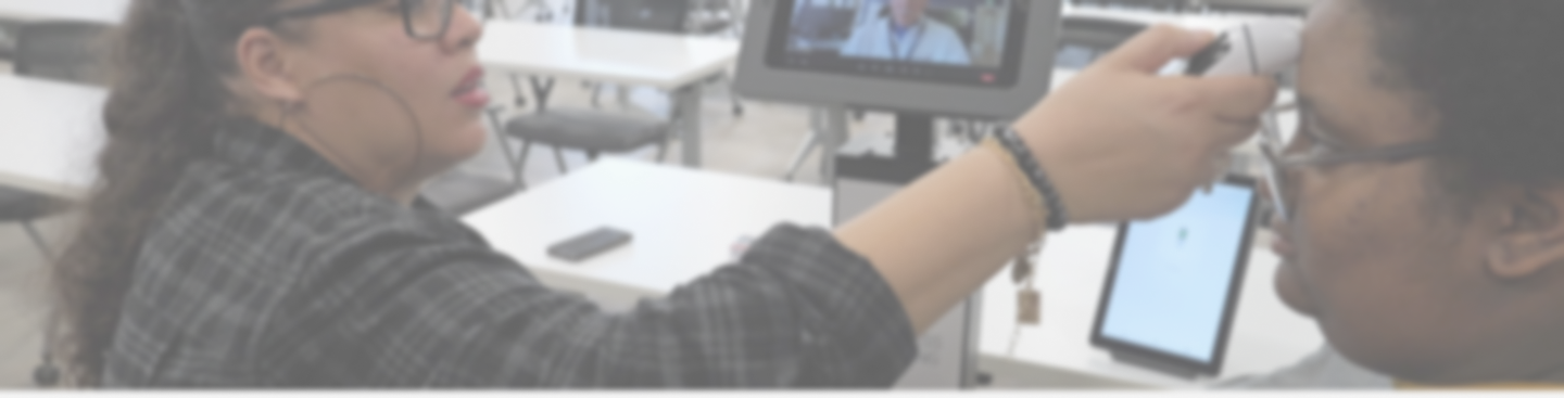 Hands holding connected health device