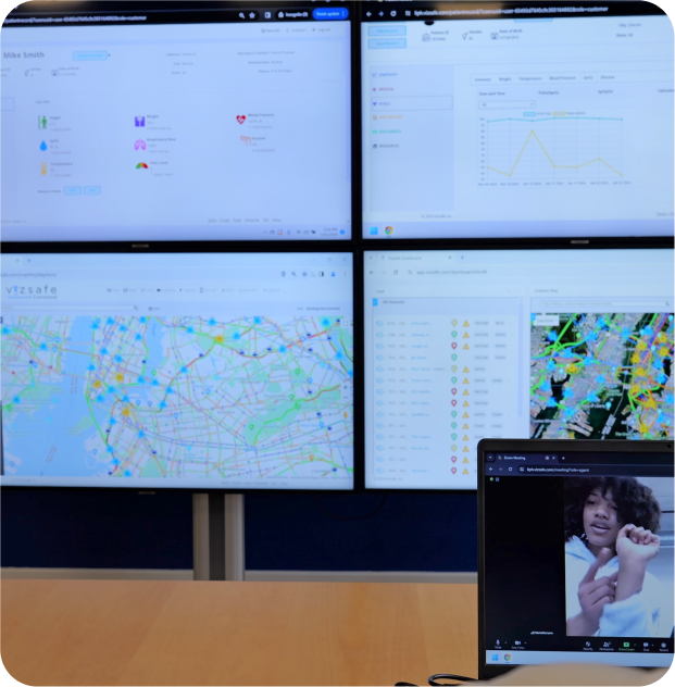 Healthcare professional using dashboard