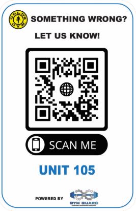 Gym Guard Asset Tag Sticker