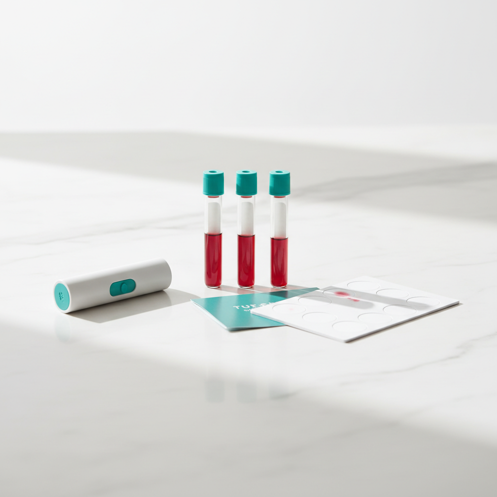 Clinical-grade diagnostic tests — Home collection. Results uploaded direct to your record.