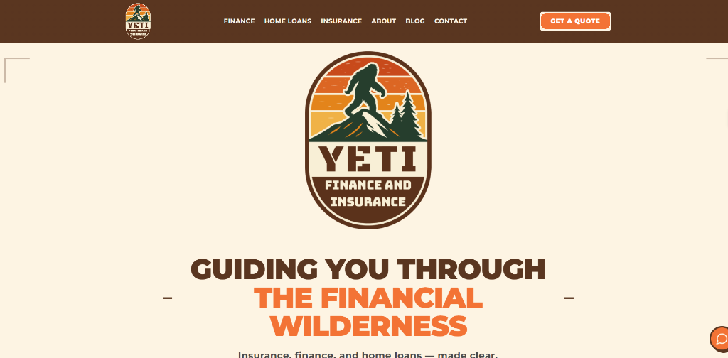 Yeti Finance website screenshot