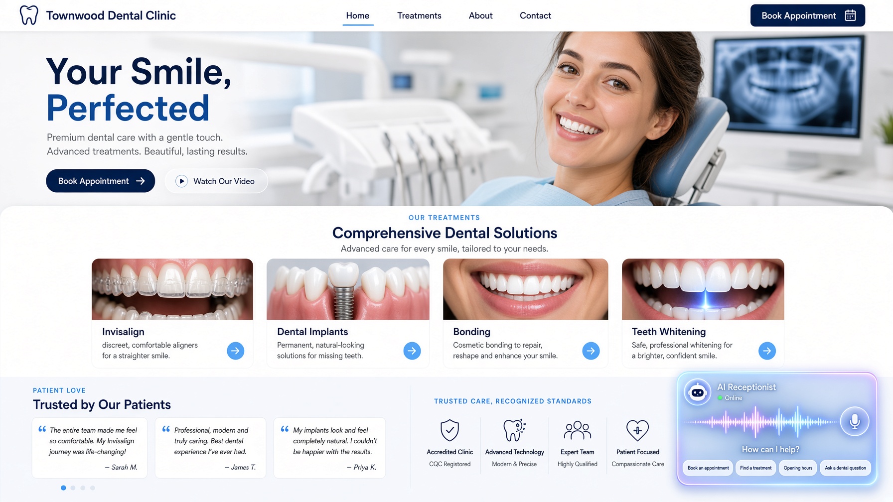 Townwood Dental Clinic website preview