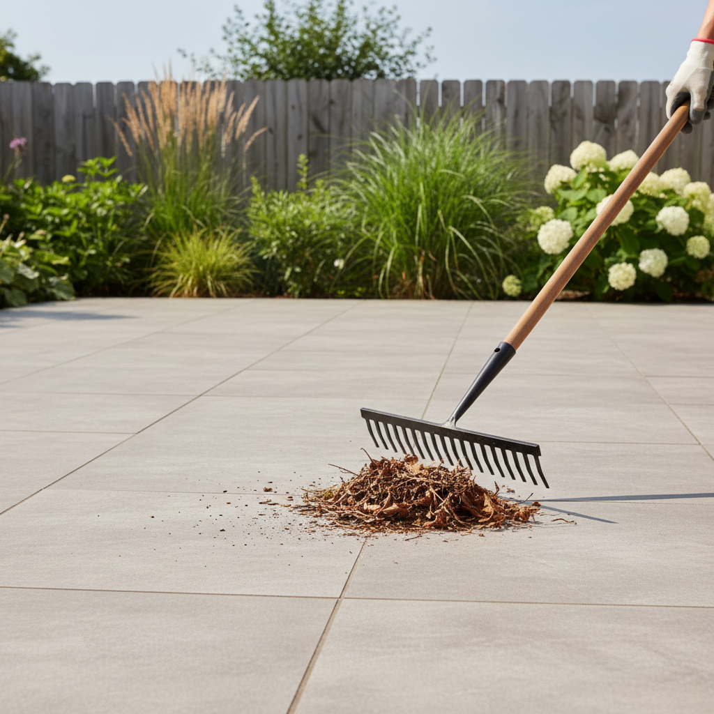Renovated patio with outdoor flooring