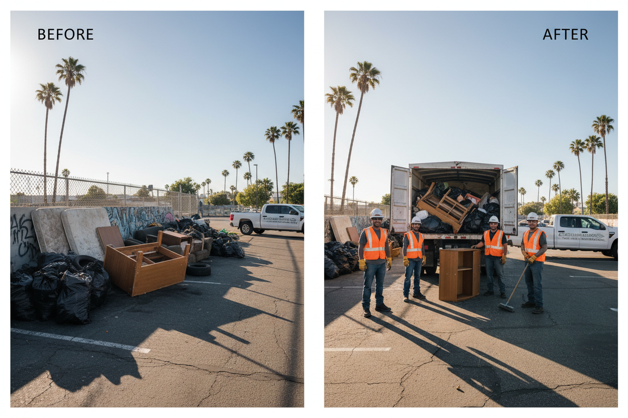 Illegal dumping removal service