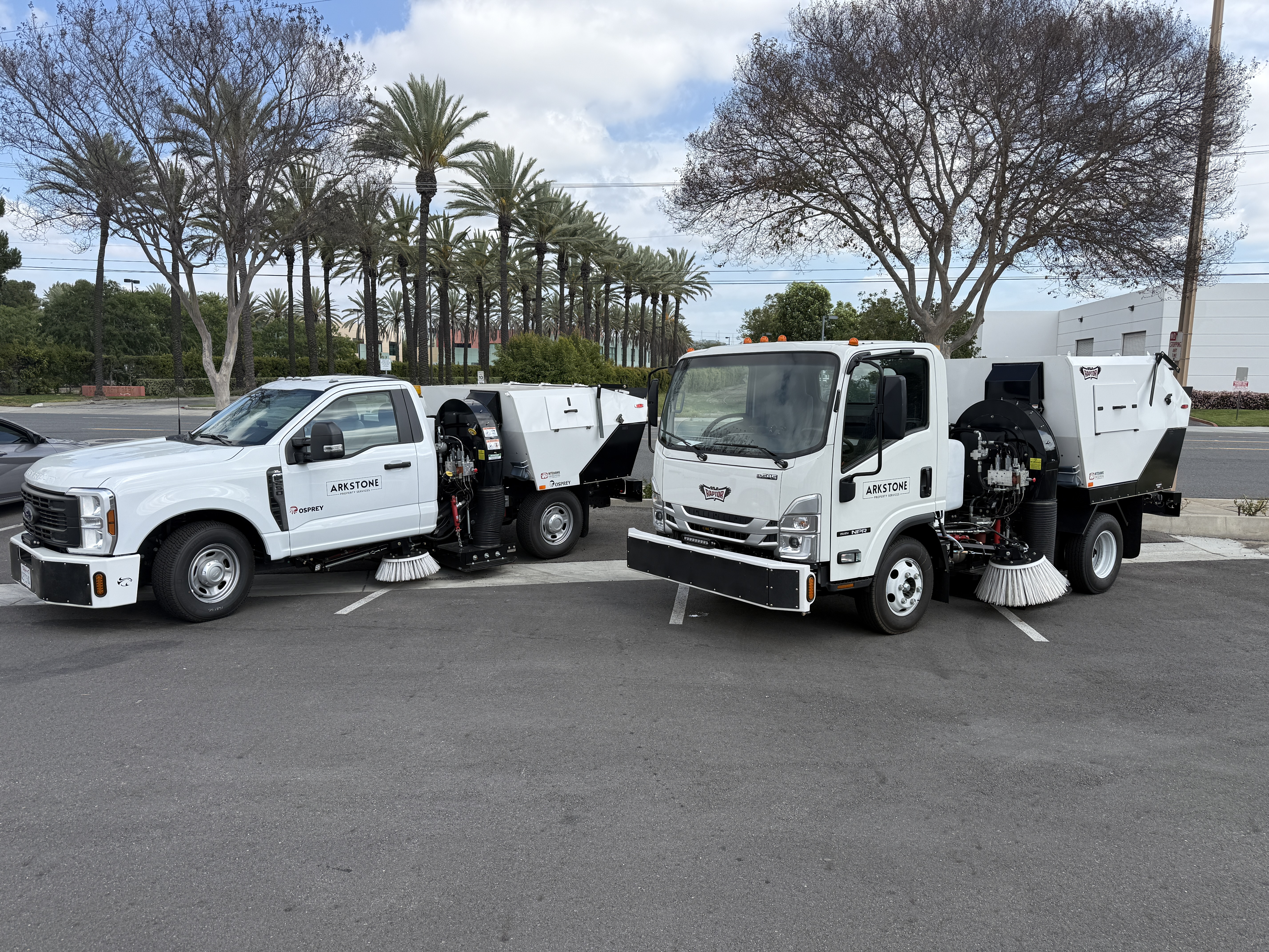 Arkstone Property Services sweeping trucks