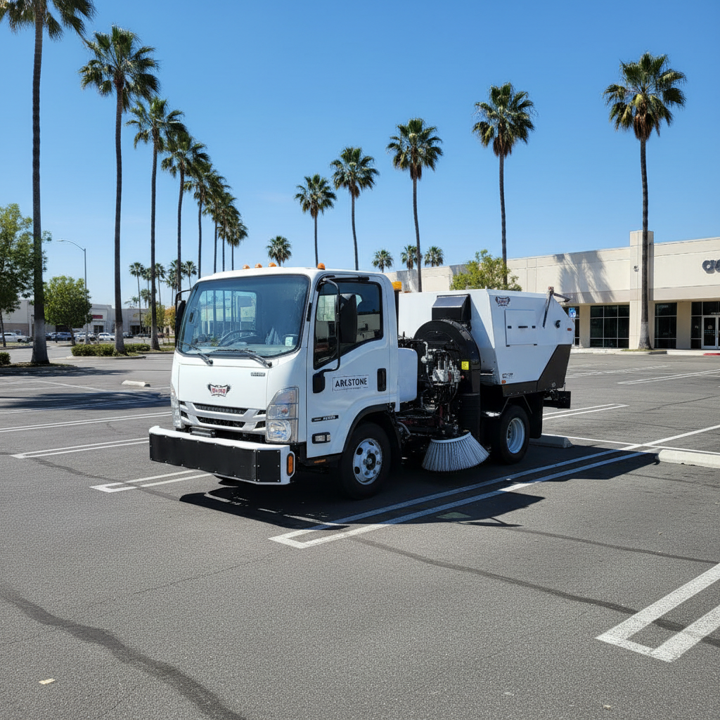 Professional parking lot sweeping service in Southern California