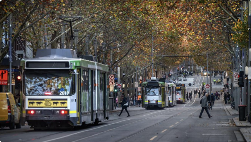 Melbourne tram street
