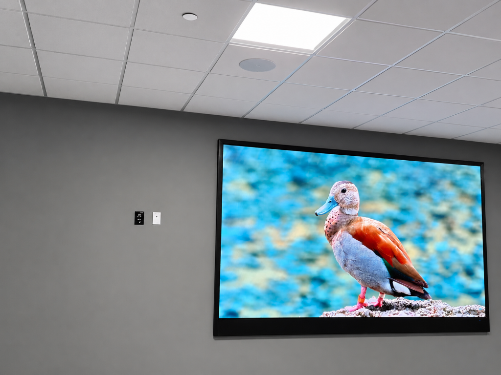NJTECHLAND dvLED direct view LED video wall installed in corporate conference room