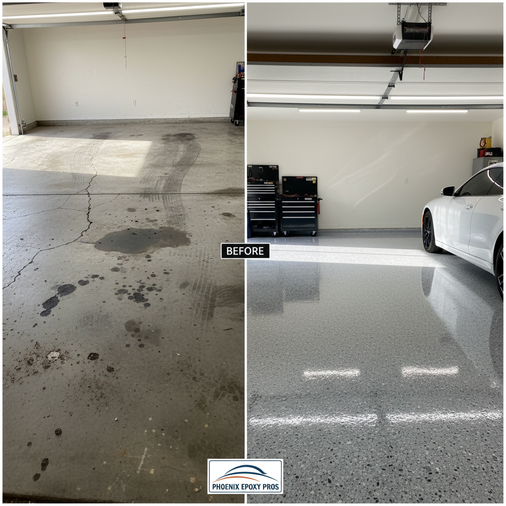 Phoenix Valley Epoxy Garage Floor Before & After — Real Transformations, Real Results