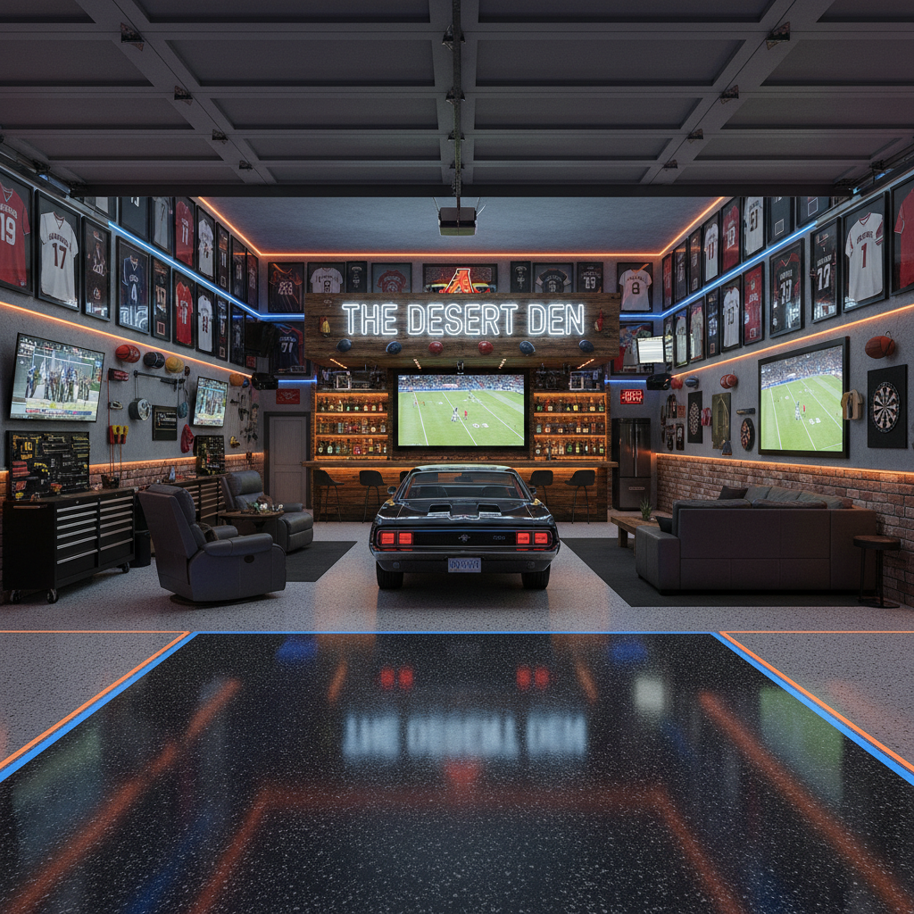 The Ultimate Man Cave Garage Floor in Phoenix — Design Ideas & Epoxy Options