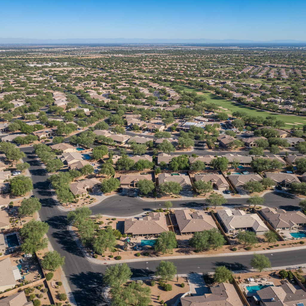Neighborhood in Surprise Arizona Phoenix Valley