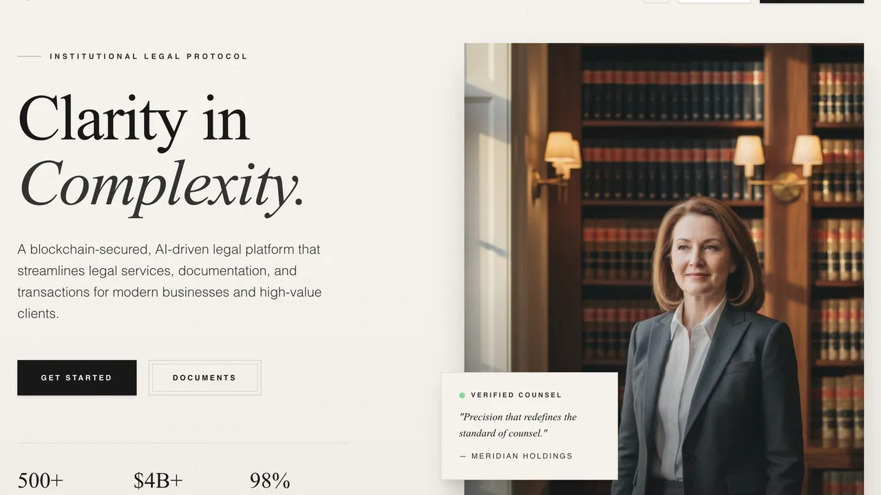 Trustain - Legal SaaS Platform template preview