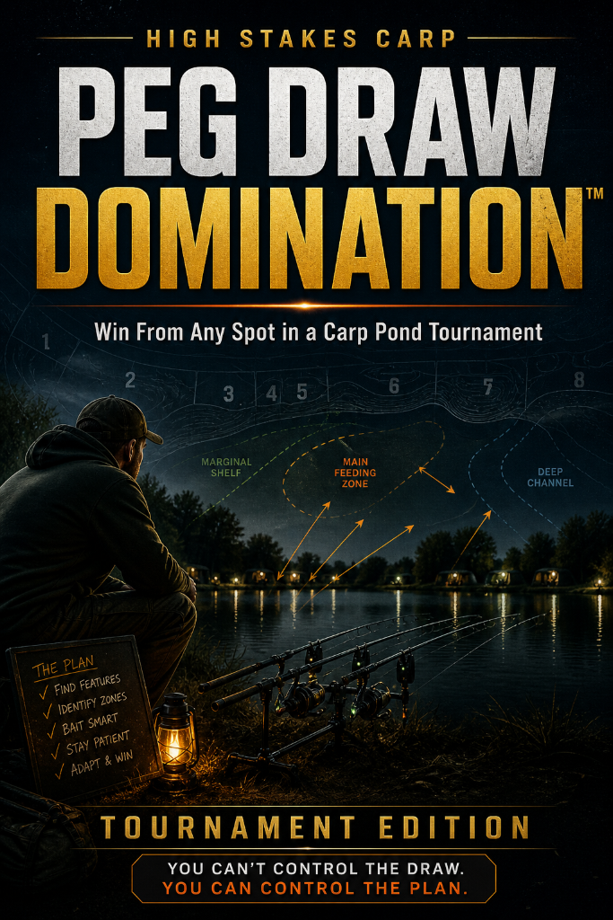 Peg Draw Domination™ — Tournament Edition — Win From Any Spot in a Carp Pond Tournament