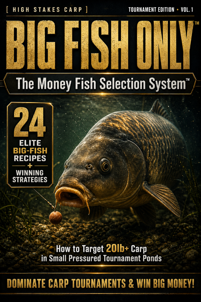 Big Fish Only — The High Stakes Carp Tournament System — Tournament Bait Guide Cover