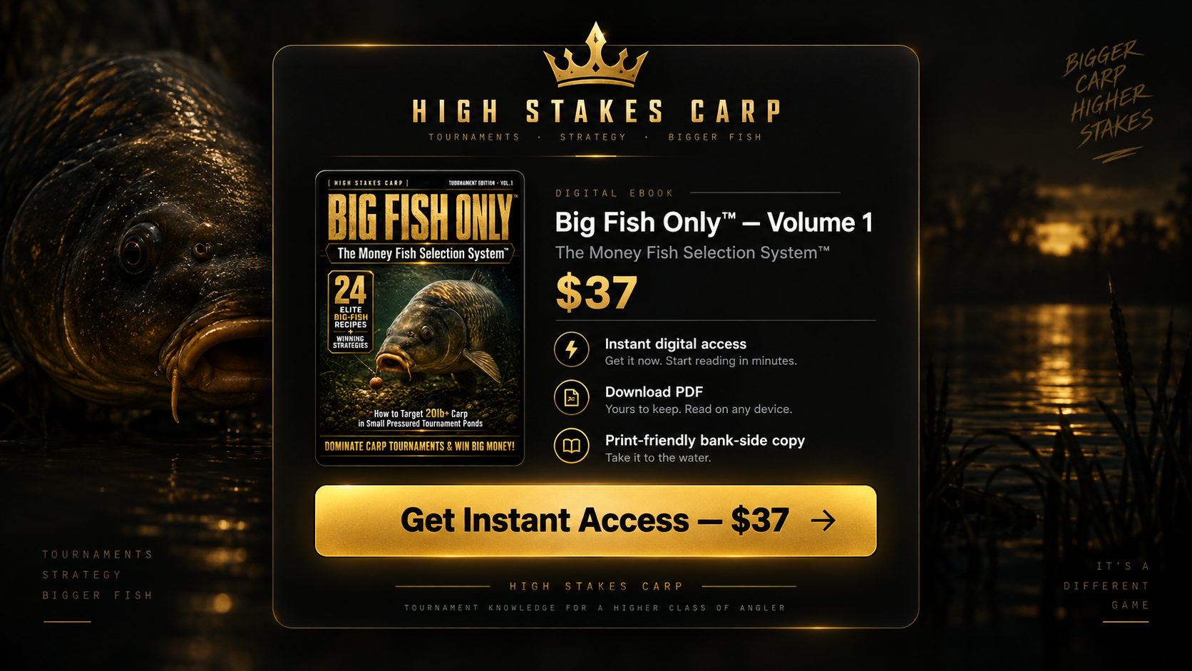 High Stakes Carp secure checkout — Big Fish Only Volume 1 instant access