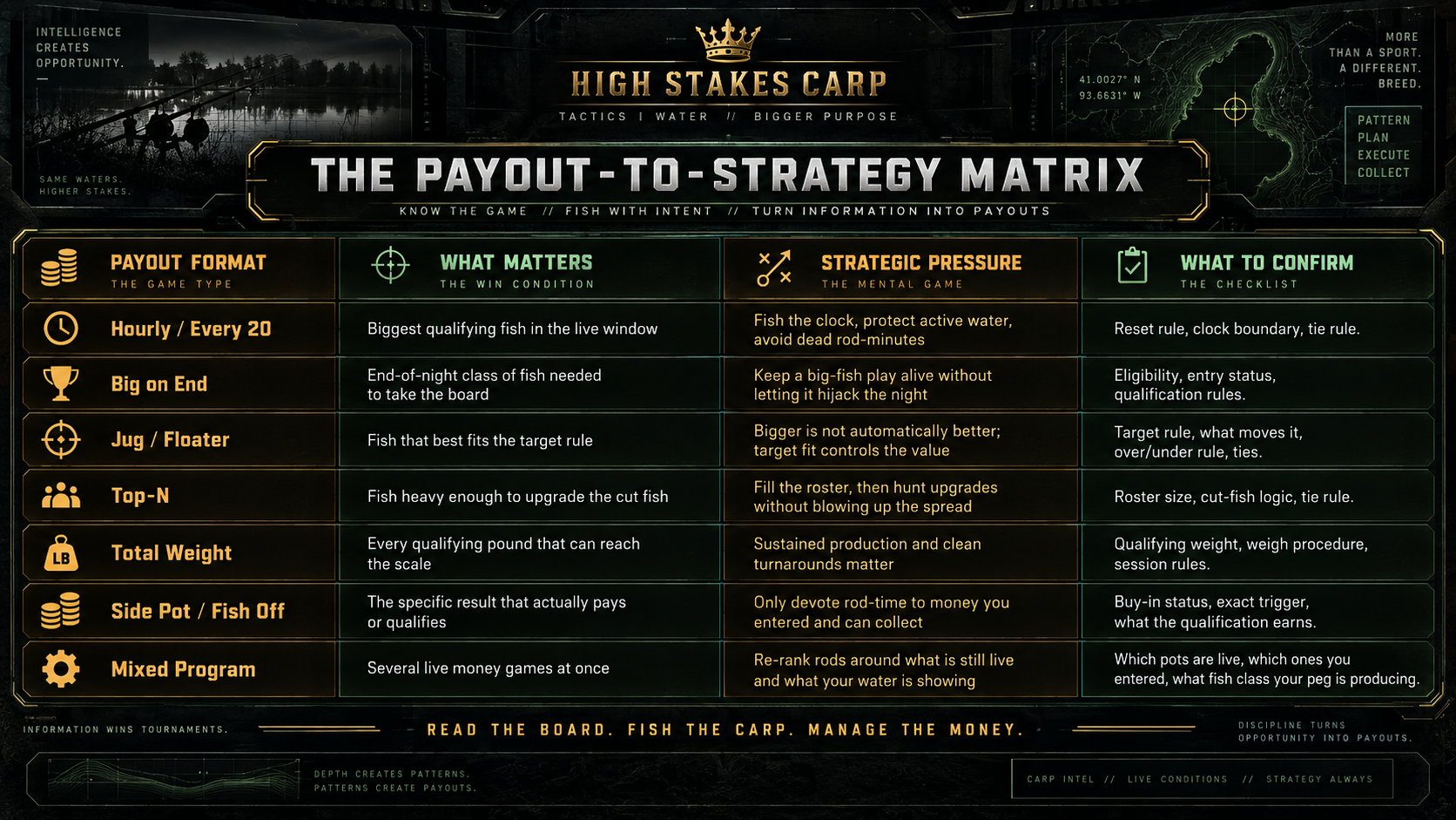 The Strategy Matrix HUD — High Stakes Carp
