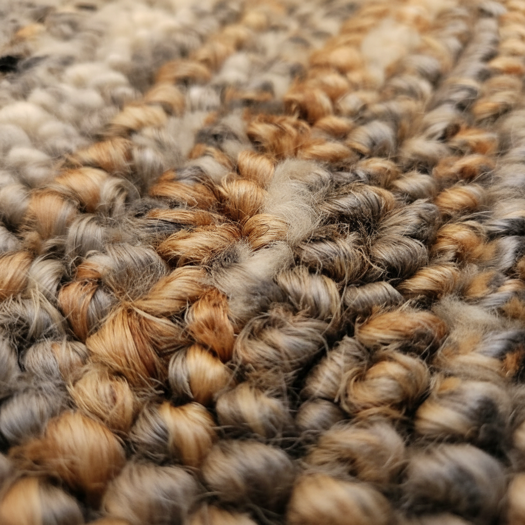 Handmade rug texture close-up