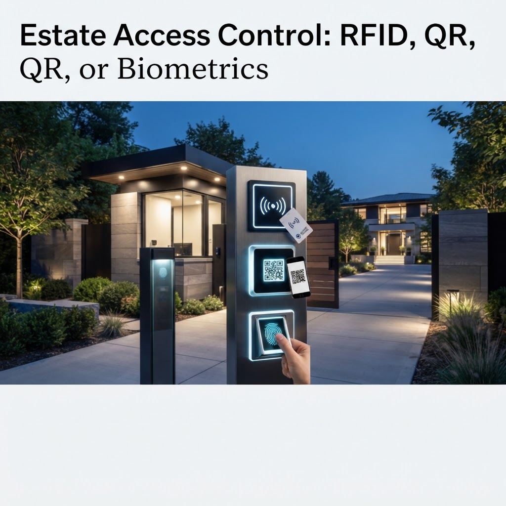 Estate Access Control: RFID, QR, or Biometrics