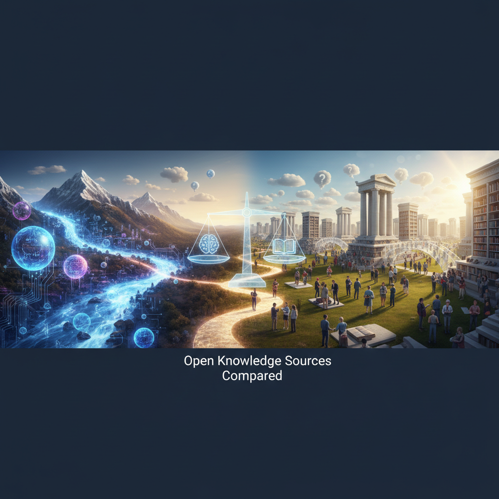 Open Knowledge Sources Compared