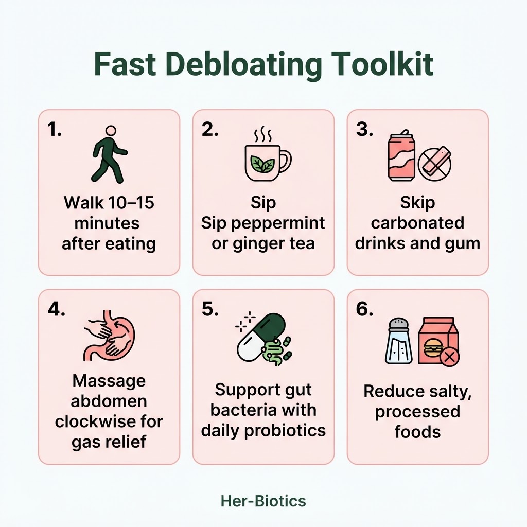 Infographic: Fast Debloating Toolkit — key takeaways from this article
