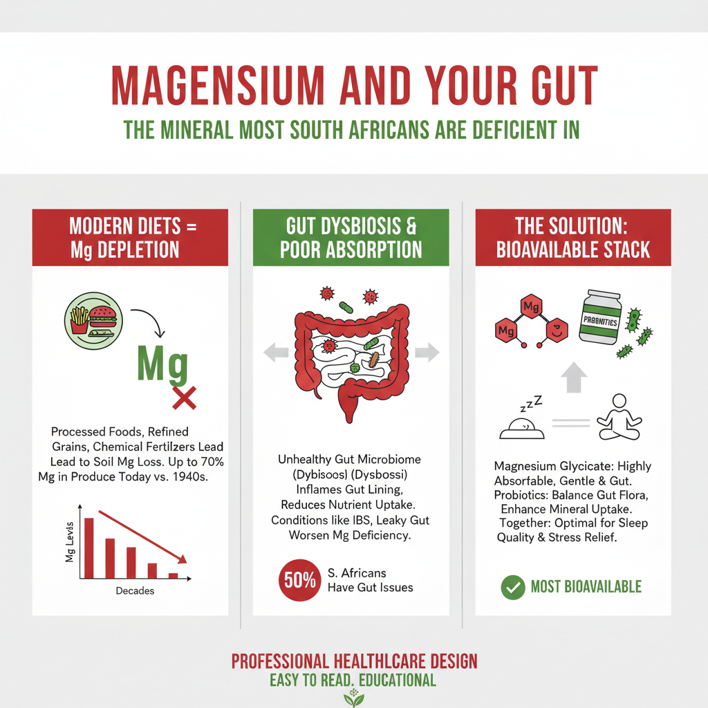 Infographic: Magnesium and Your Gut: The Mineral Most South Africans Are Deficient In