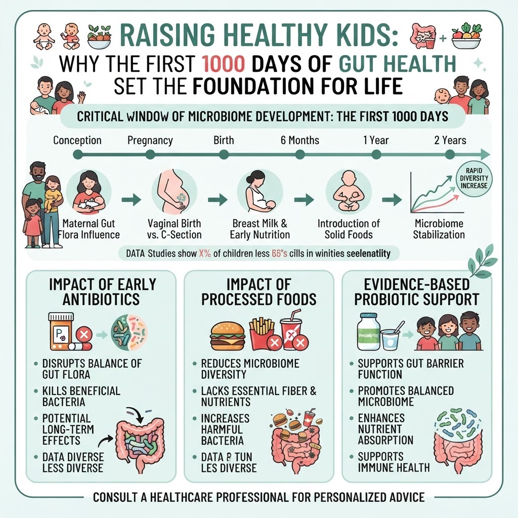 Infographic: Raising Healthy Kids: Why the First 1000 Days of Gut Health Set the Foundation for Life