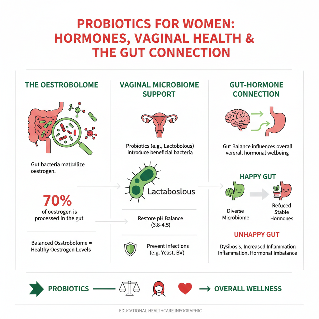 Infographic: Probiotics for Women: Hormones, Vaginal Health and the Gut Connection