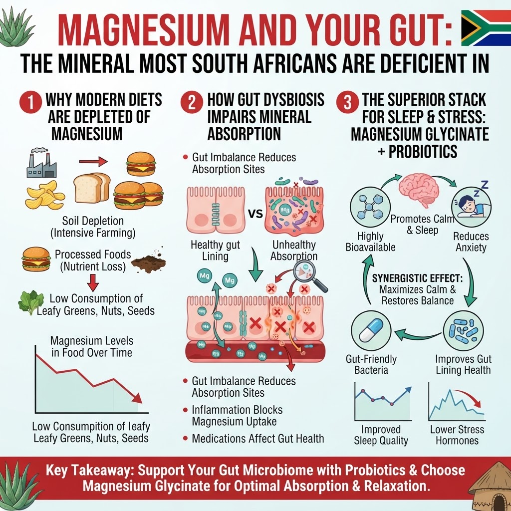 Infographic: Magnesium and Your Gut: The Mineral Most South Africans Are Deficient In